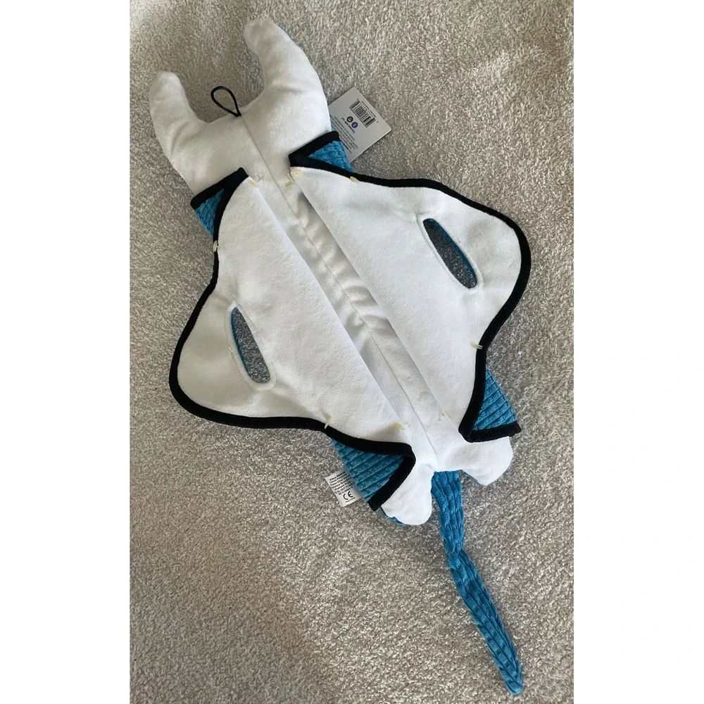 SmartPetLove Tender-tuffs Extra Large Stingray Blue Corduroy Squeaky Dog Toy 28